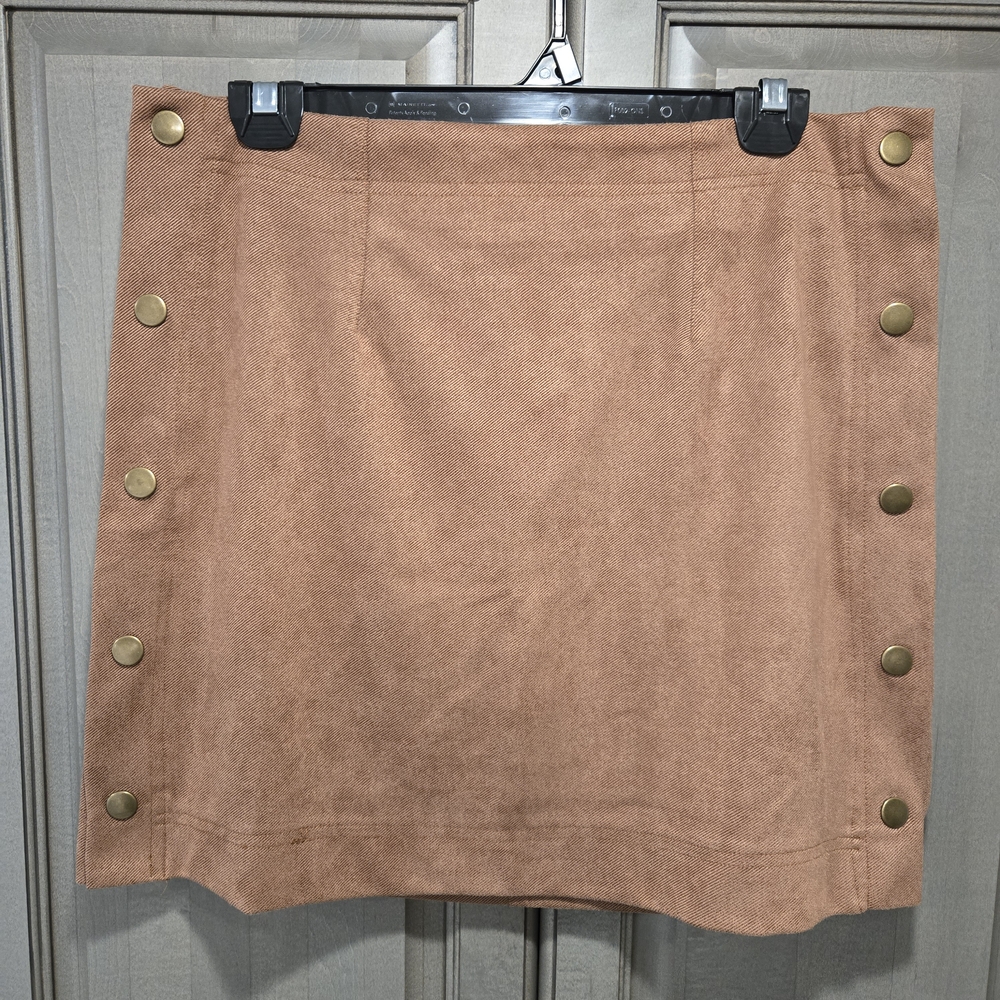 Love Riche Tan A-Line Mini Skirt Casual